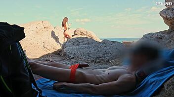handjob slut beach dickflash for a topless lady