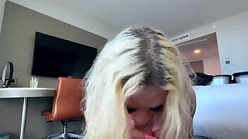 Blonde milf teases in sheer dress today