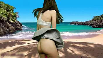 she has no panties wait until the wind blows