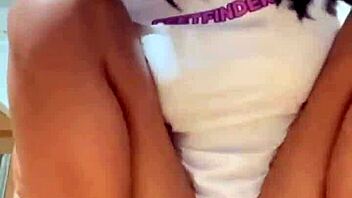 busty cougar stuffs her wet pussy with toy
