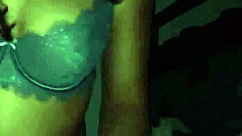 Quiet late night fuck before bed in house