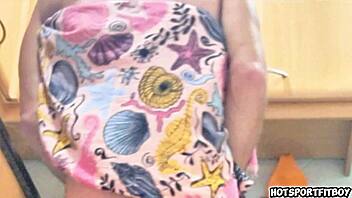 big dick masturbation on kitchen counter massive cumshot