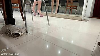 i love wearing sexy high heels during my solo striptease