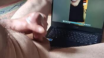 Giving a big cum tribute on camera