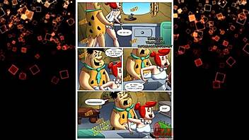 flintstones theme in kitchen setting