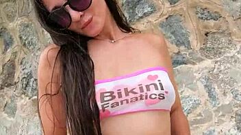 Bikini beach flashing