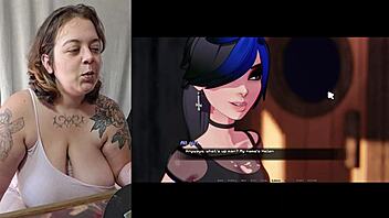 Curvy hentai babe shows off huge nipples in casting