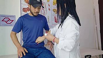 nurse needs to extract semen to end his erection