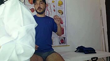 nurse needs to extract semen to end his erection