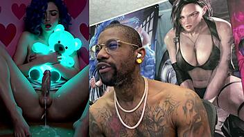 Trans girl cums hard with huge dick