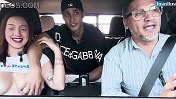 Road cumload horny devil khloe rides her mans big cock in the car