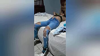 Latina Teen Moans During Homemade Anal Play