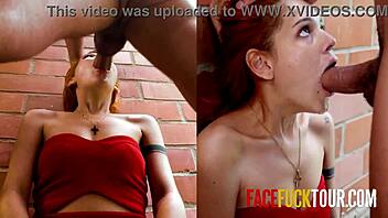 i loved how this 18yo petite latina handled gagging on my bwc while pinned to the wall