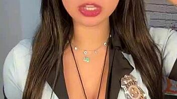 Hot police woman emanuelly raquel giving you some mistreating jerk off instructions joi