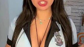 Hot police woman emanuelly raquel giving you some mistreating jerk off instructions joi