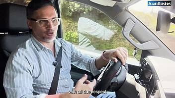 Road cumload horny devil khloe rides her mans big cock in the car