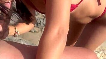 Married girl fucked on beach in front of husband