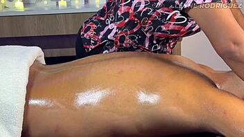 Massage session turns into sensual body rub