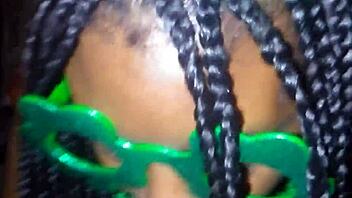 sloppy head for st patricks day with huge black cock