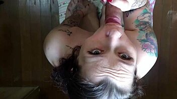 Green Eyed Princess Sucks Big Dick Swallowing Cum