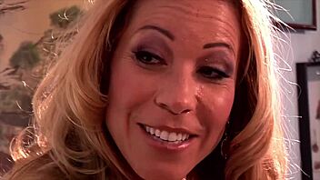 two blonde milfs enthusiastically fuck a male
