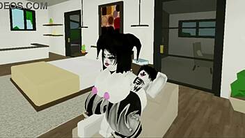 jester cosplay slut gets used after failing her contest