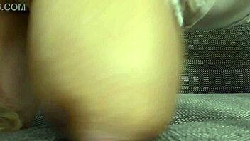 blonde milf milks breasts with dildo in solo play