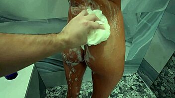 exhibitionist milf gives sloppy blowjob and rides