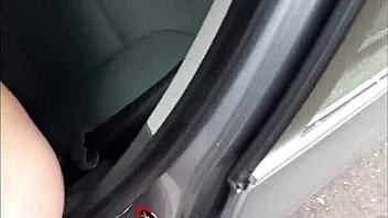 Blonde enjoys backseat sex and cum