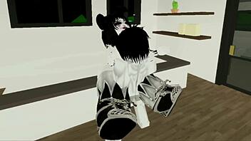 jester cosplay slut gets used after failing her contest