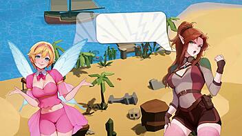 haremvszombies hentai game ep 9 lesbian horny fairy striptease