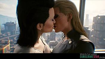 Elizabeth peralez and meredith stout share lesbian kisses