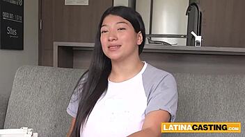 Huge tits latina slut face fucked rough by monster cock