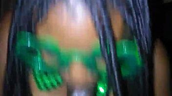 sloppy head for st patricks day with huge black cock