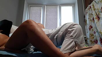 Two nurses pleasure a patient with foot fetish and nipple play