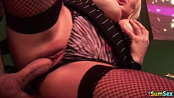 abbey brooks and cassidy morgan share a hard cock in a hot threesome