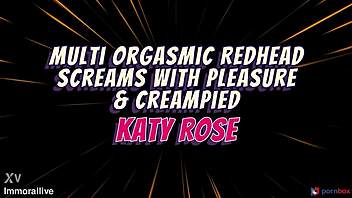 Multi orgasmic redhead katy rose screams with pleasure