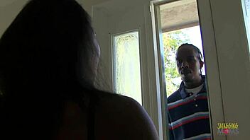 horny ebony milf rides gardeners big black cock