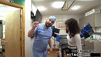 lesbian gets mandatory hitachi orgasms from doctor