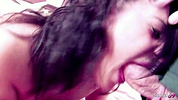 Two goth girls at hard ffm amateur sex with multiple squirt orgasm