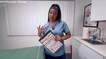 hot curvy latina nurse maya farrell takes a massive cum sample