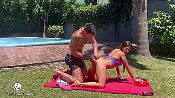 Pool cleaner fucks wife while husband is away