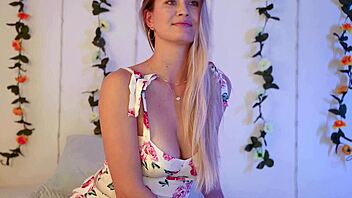 Stella cardo takes off her summer dress during a striptease