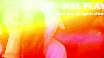 Split tongue anal toy play