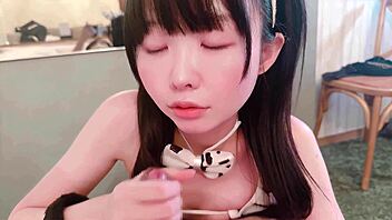 「おちんちんしゅきい」発情牛コス娘の淫語アヘ顔交尾おもちゃでパイパンおまんこいっぱいイクイク