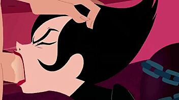 samurai jack ashi gives intense chained blowjob