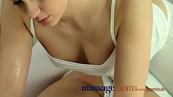 Sensual massage leads to steamy lesbian sex