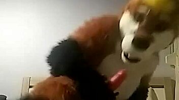 HD porn video of a gay man in cosplay showing off his big cock