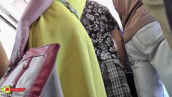 Voyeuristic view of upskirts and skirts