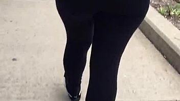 HD video of a thick Latina college girl with a bubble butt and slim legs
